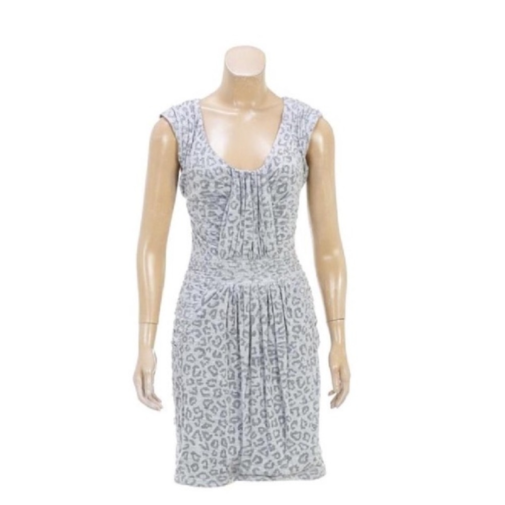 Rebecca Taylor Grey Leopard Print Dress